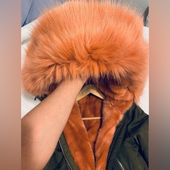 Like New ZARA winter coat parka style with colourfull faux fur size S - Picture 7 of 7